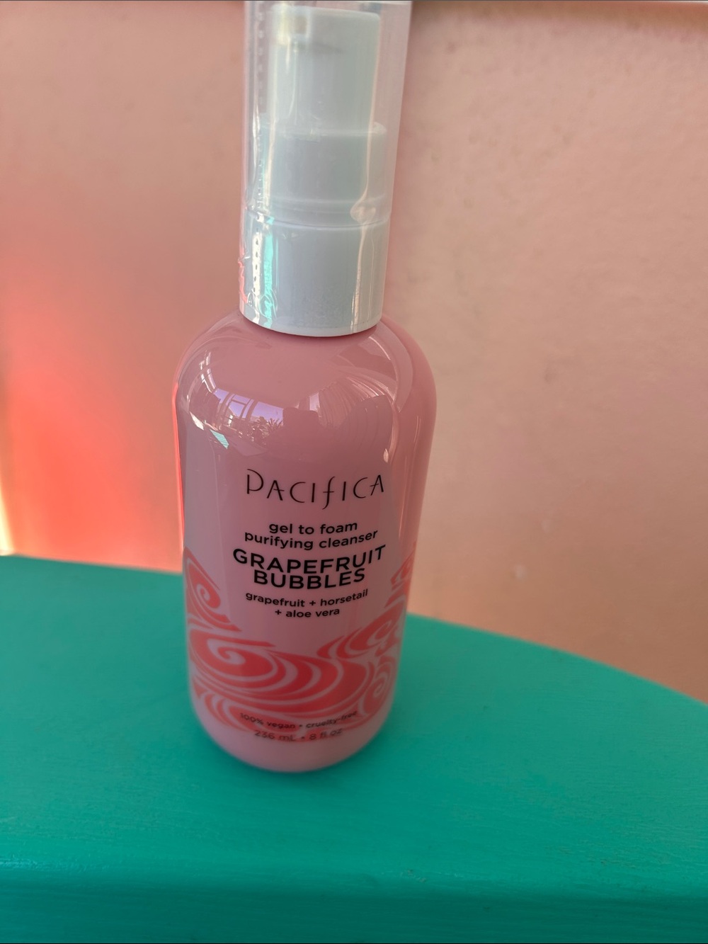 Pacifica Grapefruit Bubbles Gel-to-Foam Purifying Cleanser — Pink Bottle
